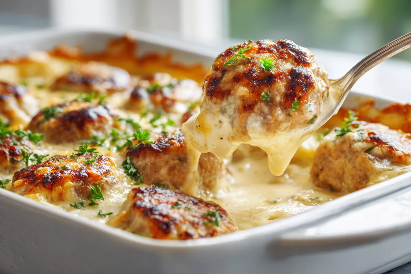 Нежные куриные котлетки с картофелем в сливочном соусе – сочные, как тефтели, но проще в приготовлении