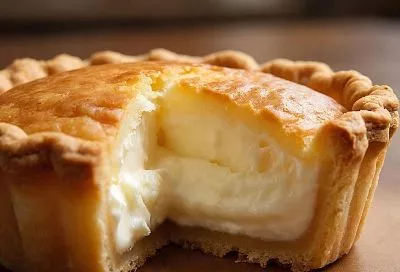 Пирог, которое умеет удивлять: внутри - воздушное молочное суфле, а снаружи - аппетитная корочка