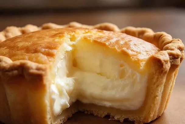 Пирог, которое умеет удивлять: внутри - воздушное молочное суфле, а снаружи - аппетитная корочка