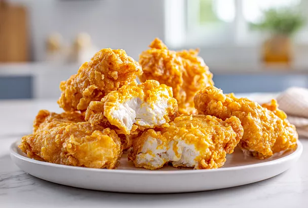 Куриная грудка не будет сухой: замариновала в сметане с горчицей, и через 20 минут на столе нежные кусочки в хрустящем кляре