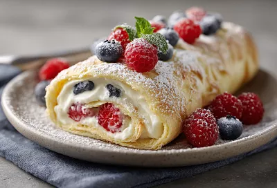 Финский блин-рулет паннукакку: нежный десерт без сложного теста за 40 минут