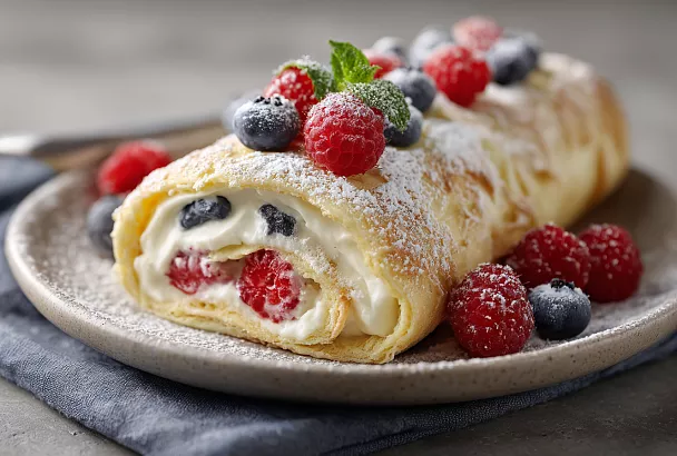 Финский блин-рулет паннукакку: нежный десерт без сложного теста за 40 минут