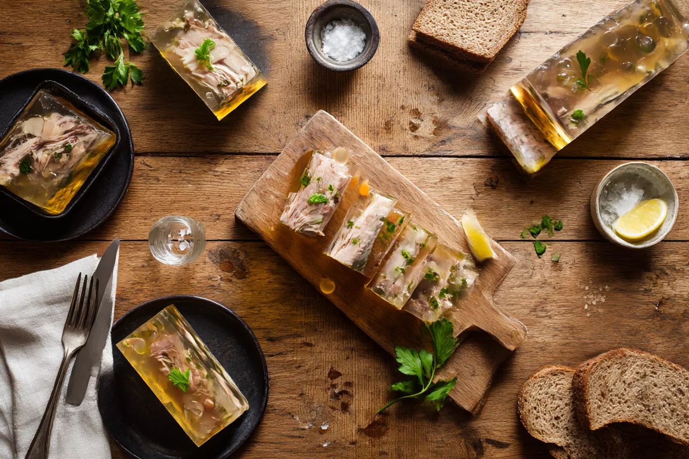 Холодец из индейки, который застывает без желатина