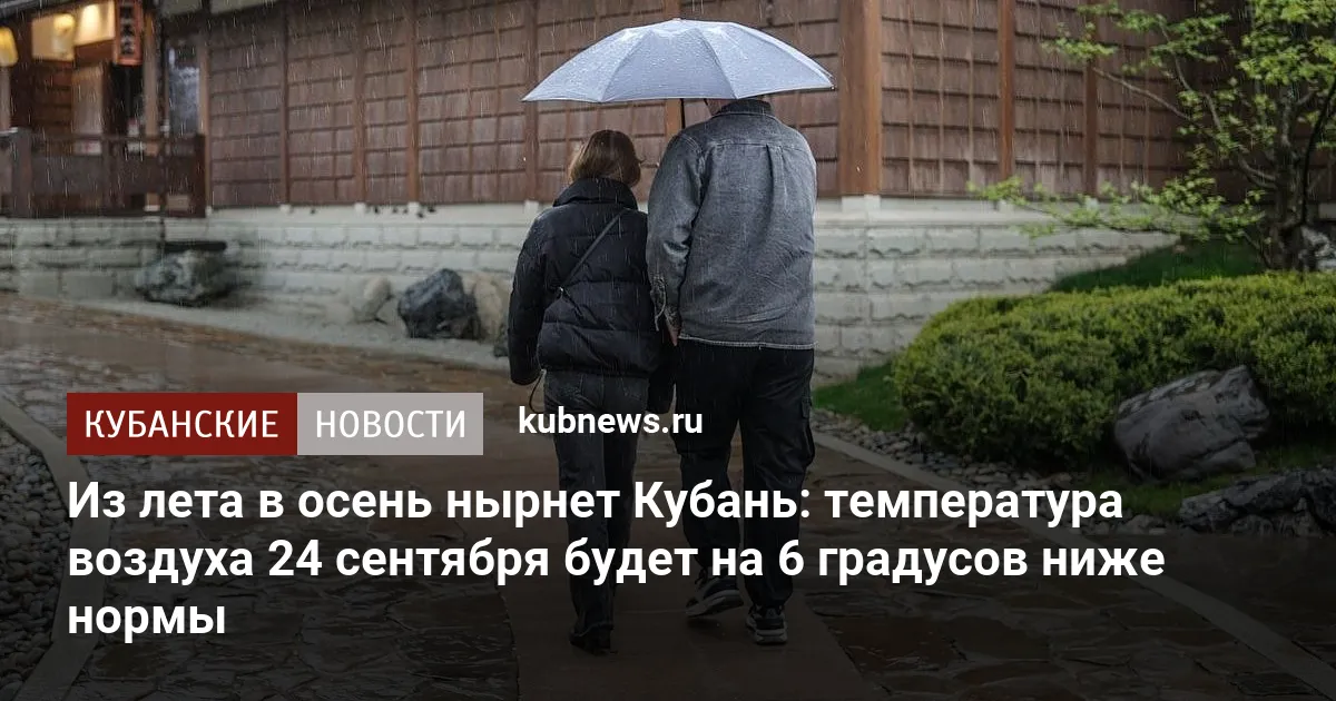 Из лета в осень нырнет Кубань: температура воздуха 24 сентября будет на 6 градусов ниже нормы