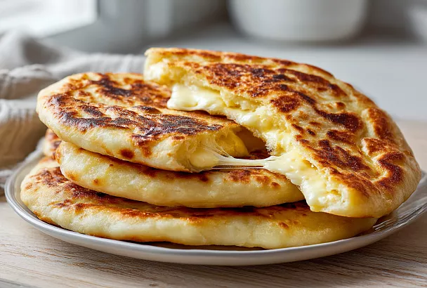 Хачапури на кефире: тонкие, сырные и готовятся без дрожжей за 15 минут