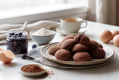 Шоколадное печенье из варенья без сахара: быстрый рецепт к чаю