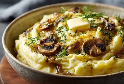 Пюре с жареными грибами: нежное, ароматное, «как отдельное блюдо»