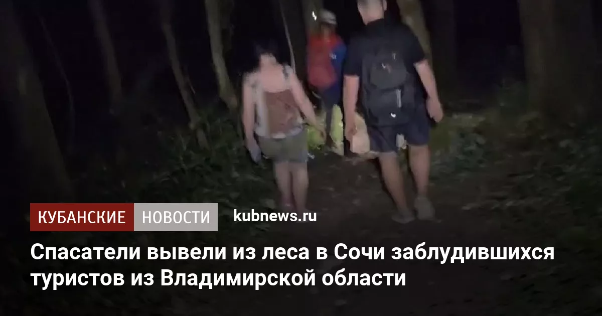 Спасатели вывели из леса в Сочи заблудившихся туристов из Владимирской области