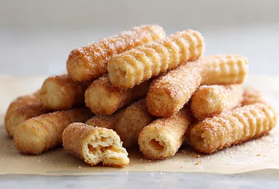 Творожные трубочки с кокосом — простое домашнее печенье