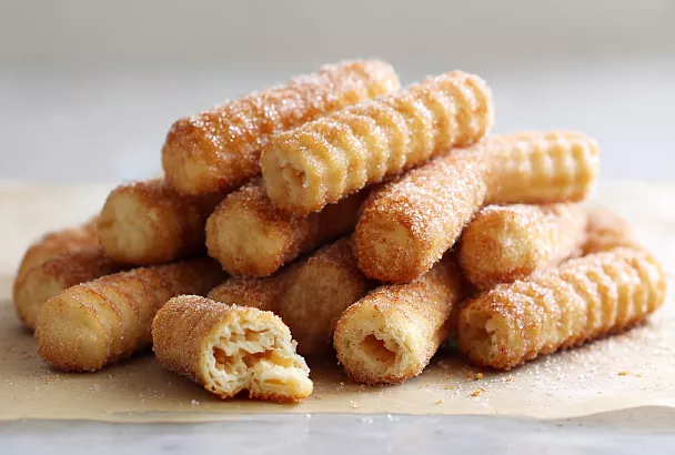 Творожные трубочки с кокосом — простое домашнее печенье