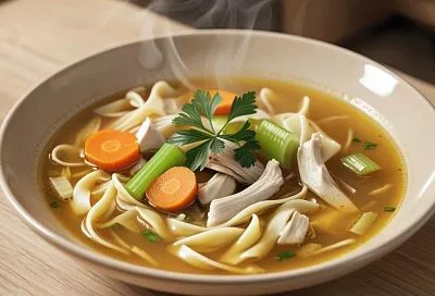 Самый быстрый суп-мечта: ароматный и питательный рецепт с сочной индейкой и золотистыми ракушками