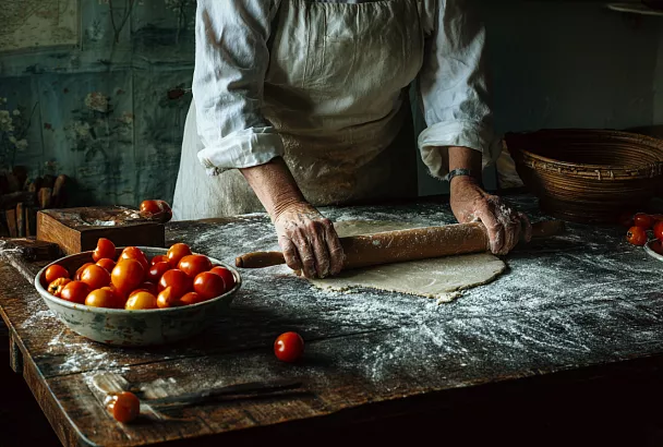 Хлеб на пару с помидорами и сырной начинкой