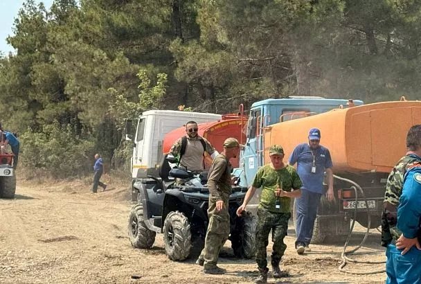 В Кабардинке ликвидируют лесной пожар