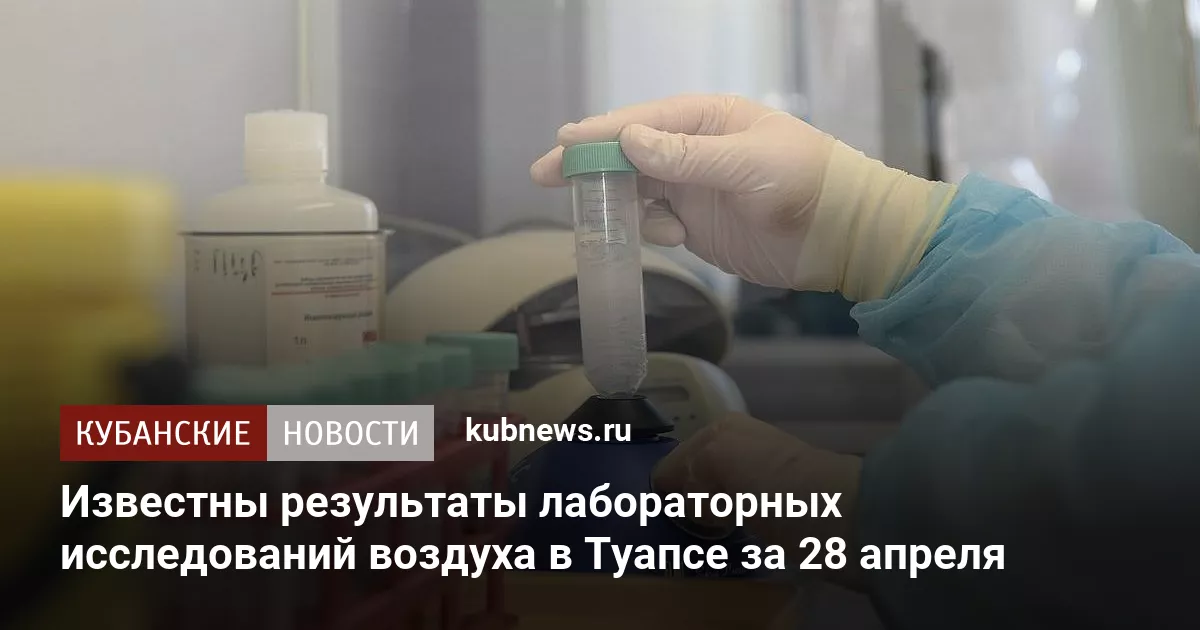 Известны результаты лабораторных исследований воздуха в Туапсе за 28 апреля