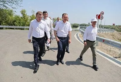 Губернатор Вениамин Кондратьев открыл движение по новому мосту через реку Кубань в Усть-Лабинском районе