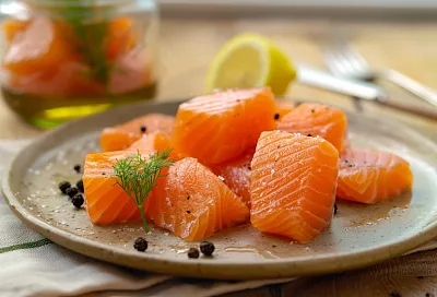 Без нитрита и лишней влаги: дренаж на сите, 40 граммов соли на  1 килограмм красной рыбы 