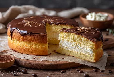 Домашний торт "Птичье молоко", который тает во рту и получается нежнее магазинного