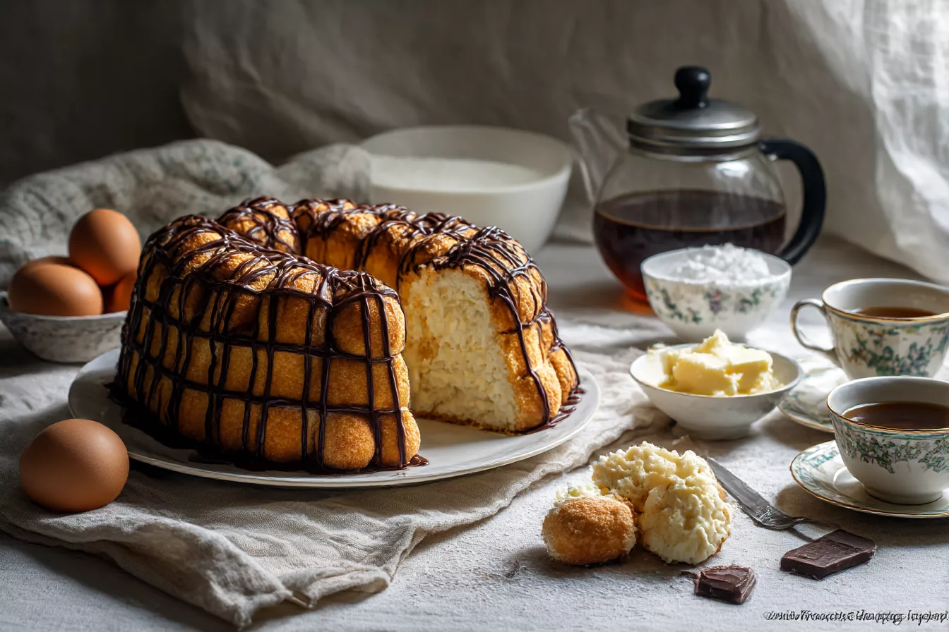 Размазываю заварное тесто по противню, посыпаю сахаром с корицей — и через 25 минут к чаю готова ароматная «ленивка»