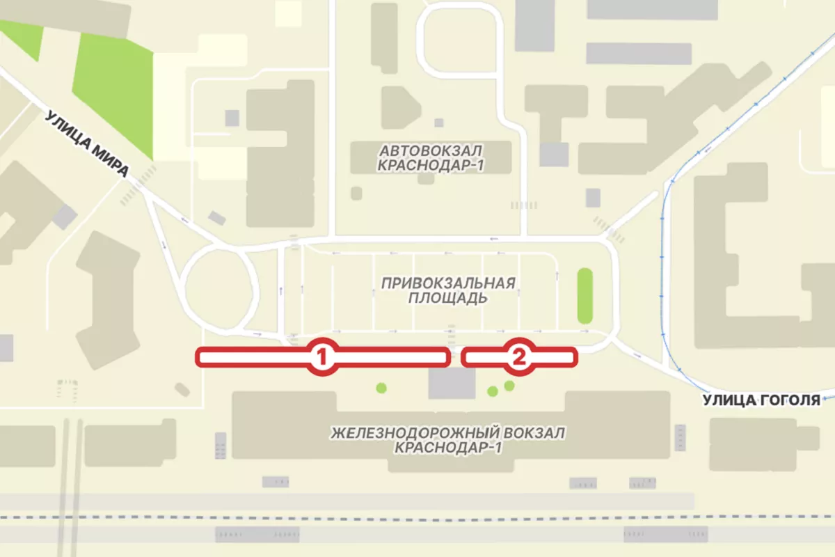 В районе ж/д вокзала «Краснодар 1» частично ограничат движение автомобилей и пешеходов
