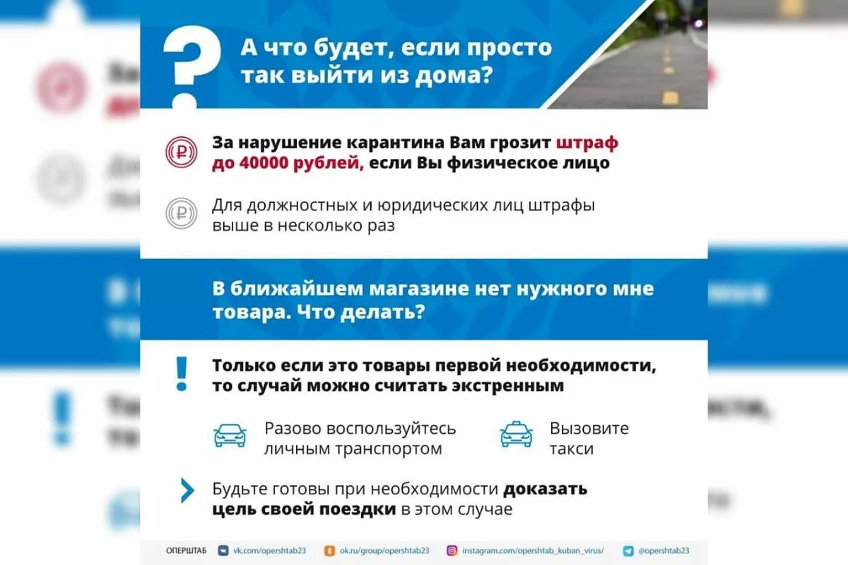 Ответы на самые частые вопросы на время действия карантина.
