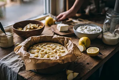 Яблочный чизкейк без муки и сахара: нежный и полезный десерт