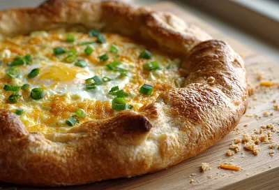 Заливной пирог «как пирожки»: яйца, зелёный лук и щепотка сыра