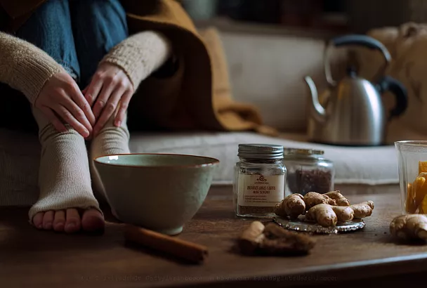 Ноги перестают мёрзнуть: тёплая ванночка из имбиря, корицы и гвоздики согревает изнутри