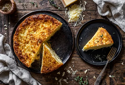 Высокобелковый пирог из лаваша и творога за 10 минут подготовки