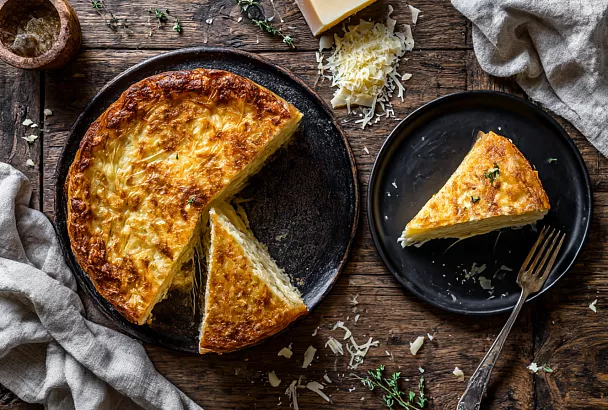 Высокобелковый пирог из лаваша и творога за 10 минут подготовки