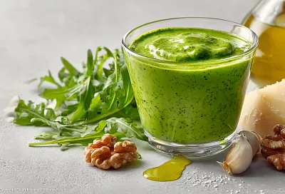 Соус из рукколы от шефа — вкуснее майонеза! Универсальнее песто, делается за 2 минуты и улетает за минуту