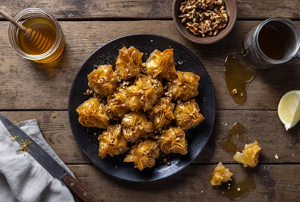 Крымская пахлава с хрустящим тонким тестом