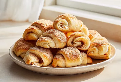 Рогалики на дрожжевом тесте стали нежнее и воздушнее: секрет в опаре и большом количестве масла, и они тают во рту 