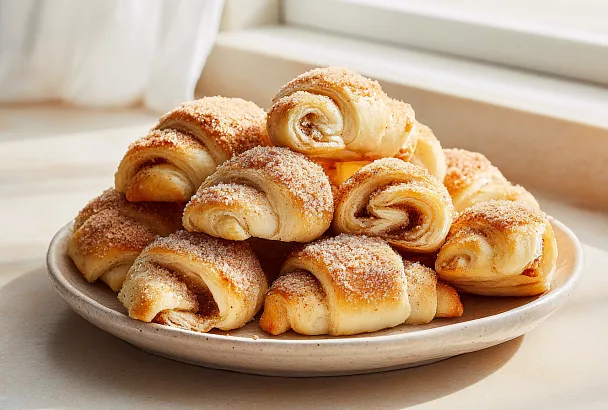 Рогалики на дрожжевом тесте стали нежнее и воздушнее: секрет в опаре и большом количестве масла, и они тают во рту 