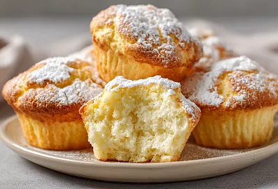 Воздушные творожные кексы без муки и масла: нежные, как суфле, и тают во рту