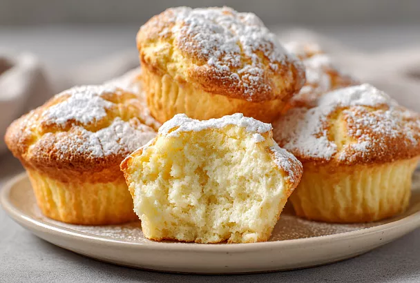 Воздушные творожные кексы без муки и масла: нежные, как суфле, и тают во рту