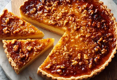 Орехово-карамельный пирог, который исчезает за 10 минут: хрустит, тает во рту, приготовить сможет даже ребенок за 15 минут