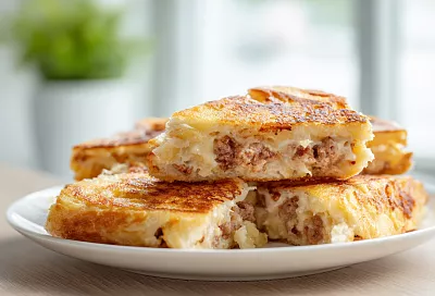 Горячие бутерброды с картофелем и колбасой: хрустящие, сочные и готовятся за 15 минут