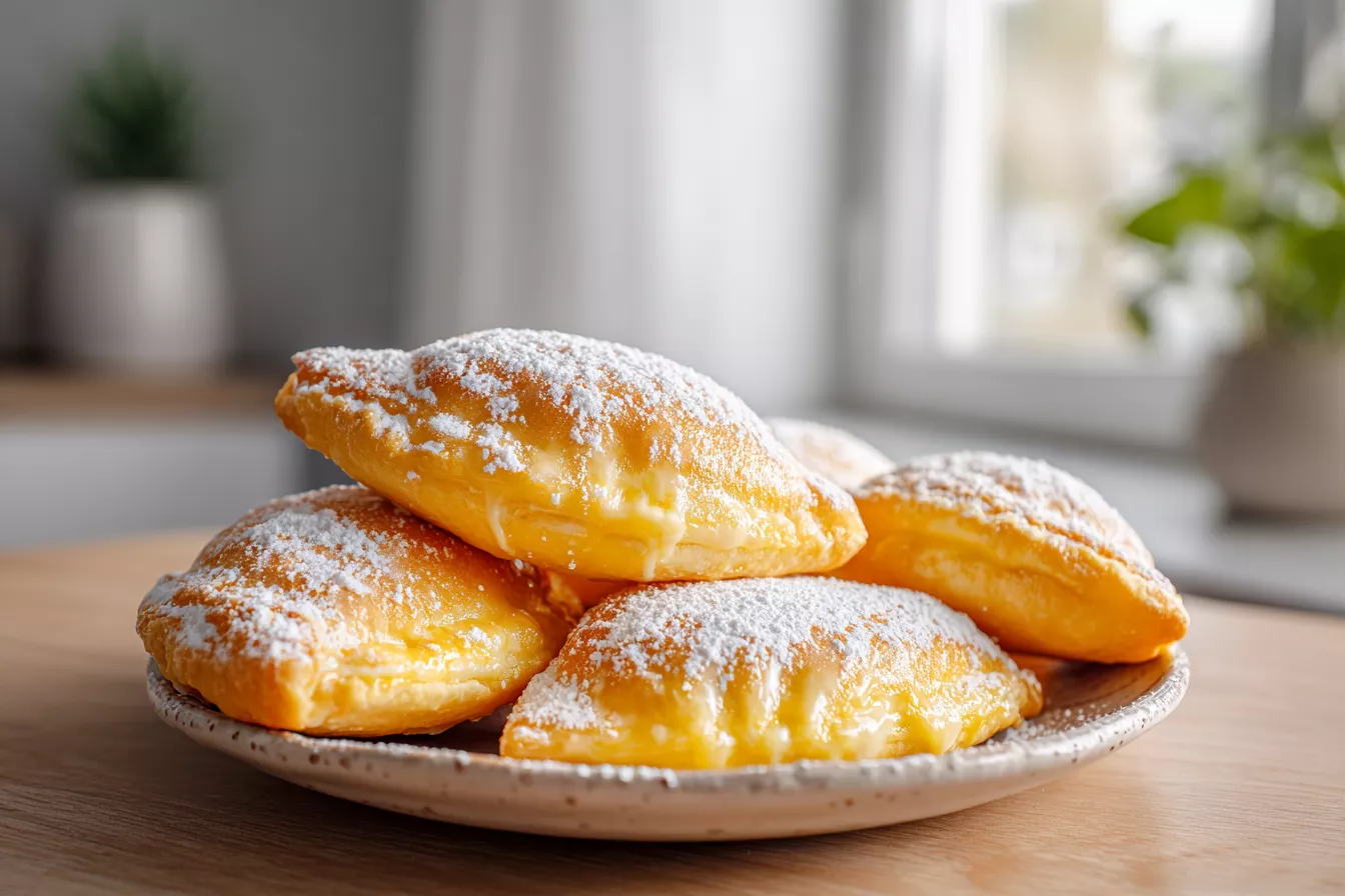 Сочни с творогом стали нежнее и румянее: добавила сметану в тесто и смазала желтком — получились золотистыми с сочной начинкой