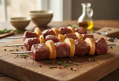 Яблоки в шашлыке делают мясо нежнее и сочнее