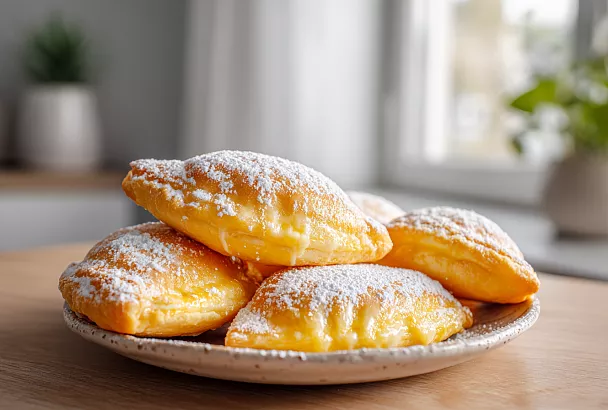 Сочни с творогом стали нежнее и румянее: добавила сметану в тесто и смазала желтком — получились золотистыми с сочной начинкой