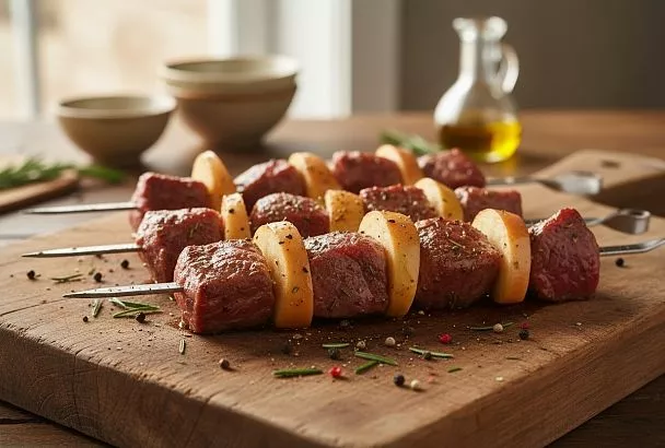 Яблоки в шашлыке делают мясо нежнее и сочнее