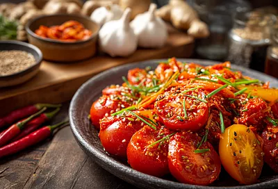 Томатное кимчи: два корейских рецепта с ярким вкусом