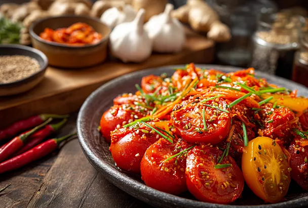 Томатное кимчи: два корейских рецепта с ярким вкусом