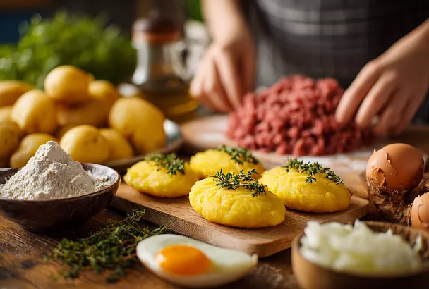 Картофельные зразы с мясом: нежные пирожки с сочной начинкой за 30 минут
