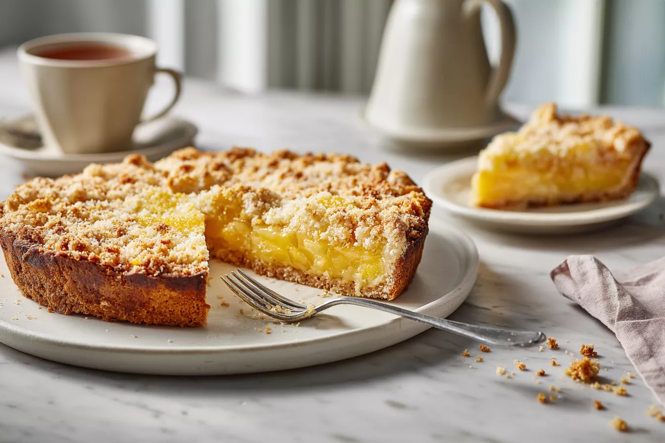 Тёртый лимонный пирог с яблоками – с хрустящей корочкой и сочной начинкой