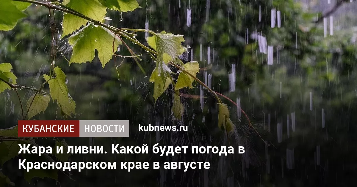 Жара и ливни. Какой будет погода в Краснодарском крае в августе