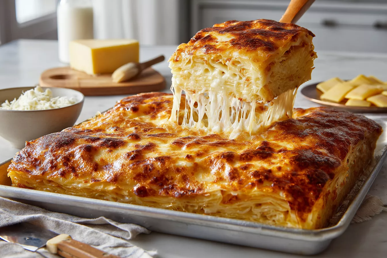 Ленивая ачма, которую не отличишь от настоящей: 25 минут — и вся семья в восторге от горячей сырной горы