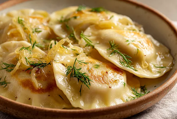 Вареники с печёнкой: нежное заварное тесто и сочная начинка