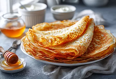 Чайные блины — тонкие, кружевные  и с карамельным вкусом, от которого слюнки текут