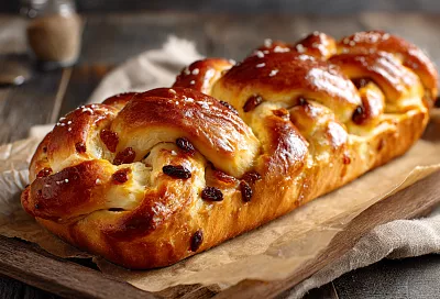 Ленивый творожный рулет за 5 минут – плетём косичку с джемом и изюмом, 30 минут в духовке и нежный как облачко, тает во рту